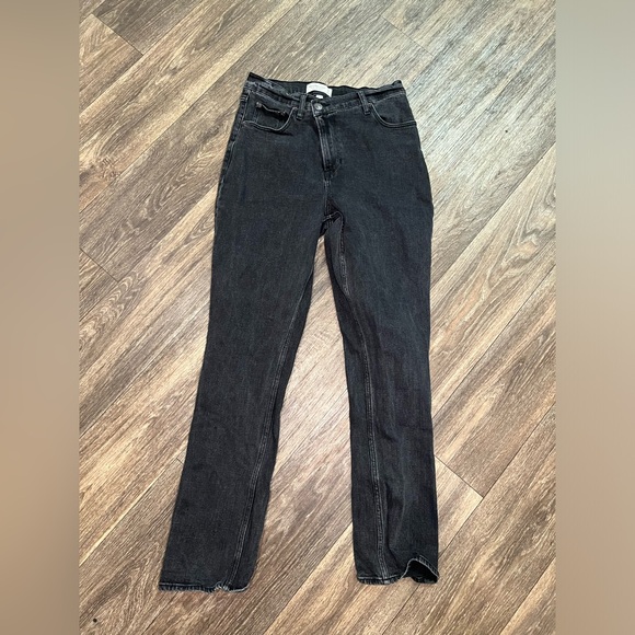 The 90s Slim Straight Ultra High Rise Black Jeans Abercrombie & Fitch - Picture 6 of 7
